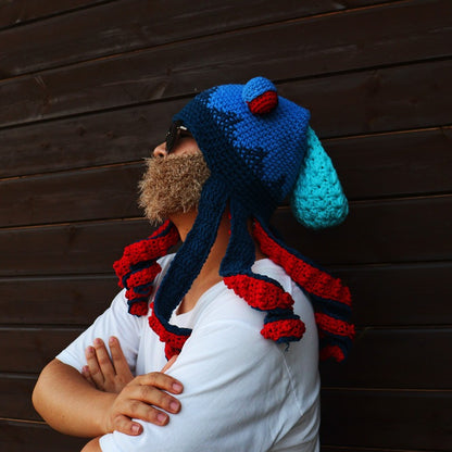 Kraken Cozy: Octopus Knitted Hood