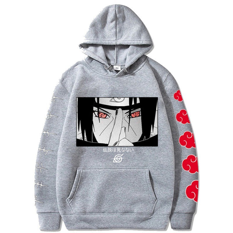 Sharingan Shadows: Naruto Itachi Uchiha Anime Printed Hoodie