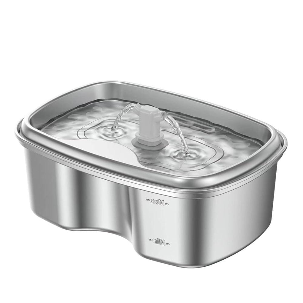 Stainless Steel Smart Pet Water Dispenser with Automatic Circulation and Filtration, Large Capacity Feeder for Cats and Dogs.