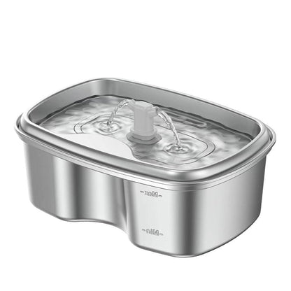 Stainless Steel Smart Pet Water Dispenser with Automatic Circulation and Filtration, Large Capacity Feeder for Cats and Dogs.