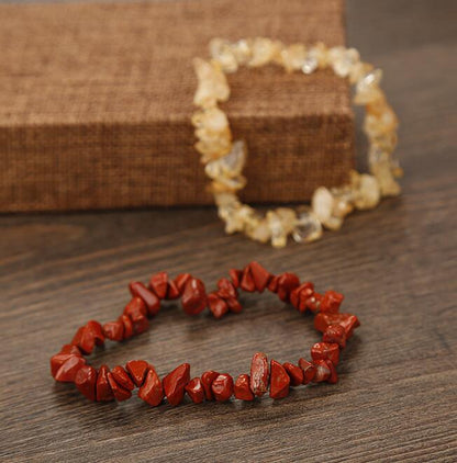 Raw Crystal and Stone Bracelets