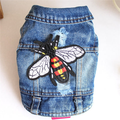 Embroidered Pet Denim Jacket