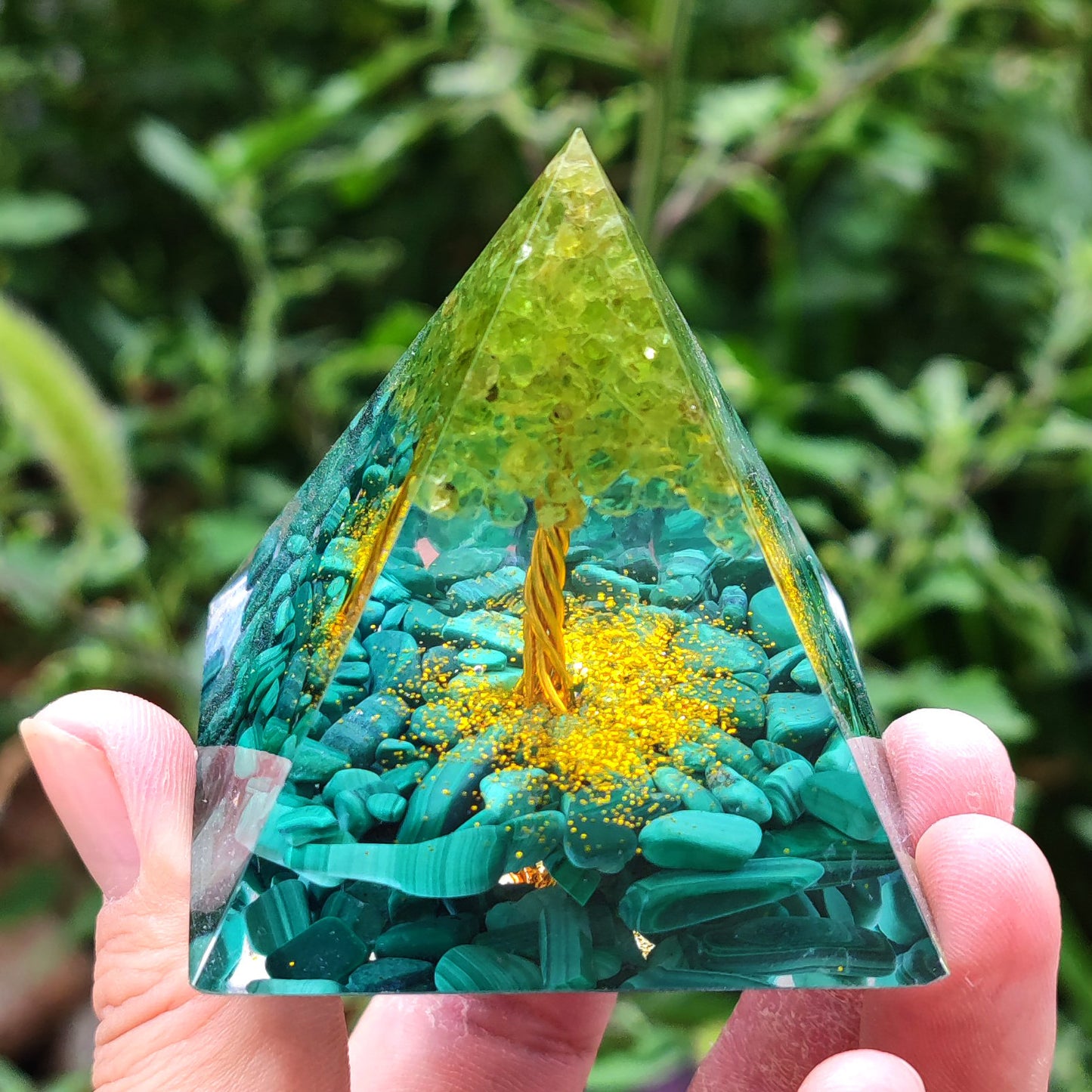 Orgone Crystal Pyramid - Tree Of Healing
