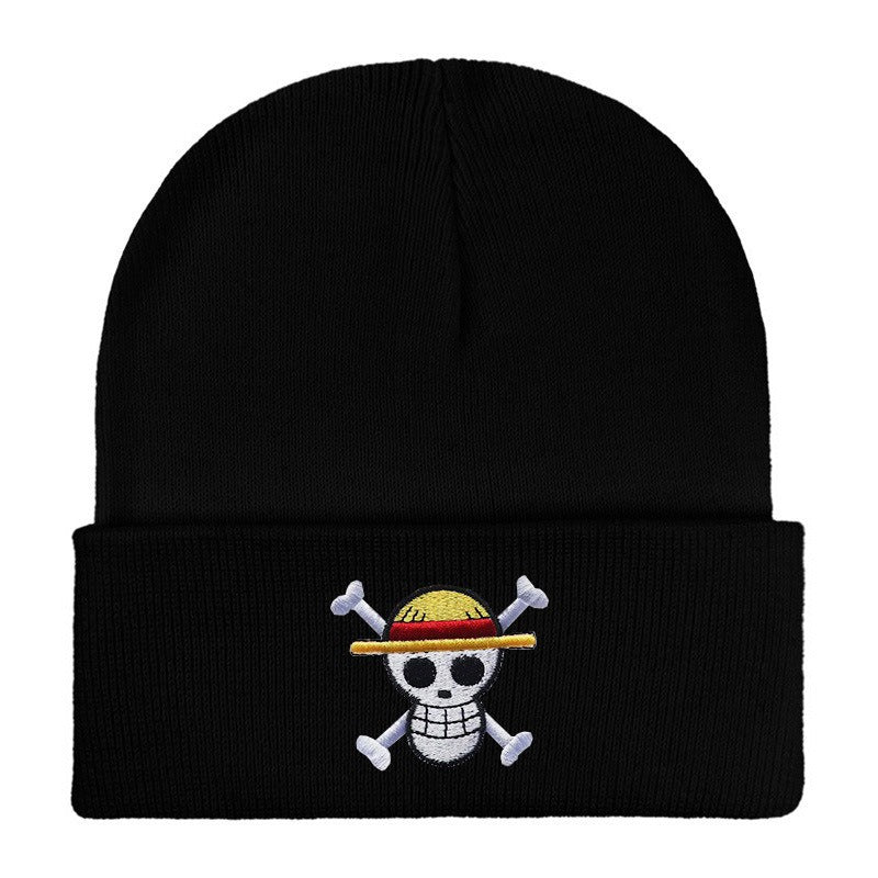 Pirate King's Emblem: One Piece Embroidered Knitted Hat