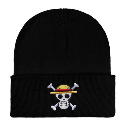 Pirate King's Emblem: One Piece Embroidered Knitted Hat