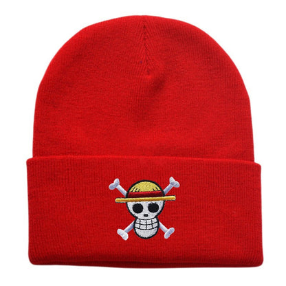 Pirate King's Emblem: One Piece Embroidered Knitted Hat