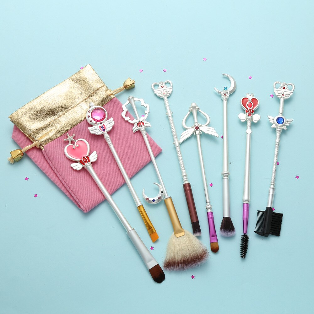 Lunar Beauty: Sailor Moon Inspired Anime Makeup Brushes Set