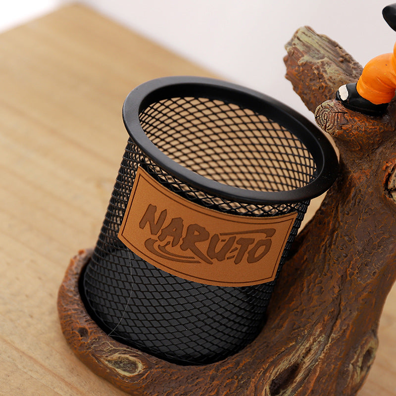 Naruto and Kakashi resin desktop ornaments storage pen holder