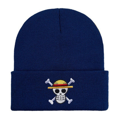 Pirate King's Emblem: One Piece Embroidered Knitted Hat