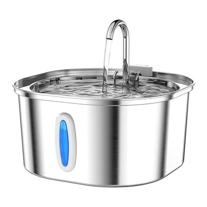 Stainless Steel Smart Pet Water Dispenser with Automatic Circulation and Filtration, Large Capacity Feeder for Cats and Dogs.