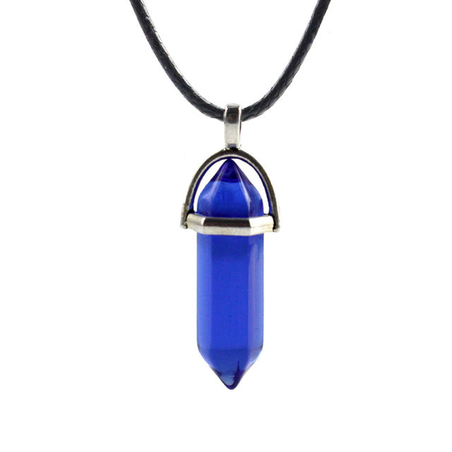 Hexagonal Column Crystal Amulet