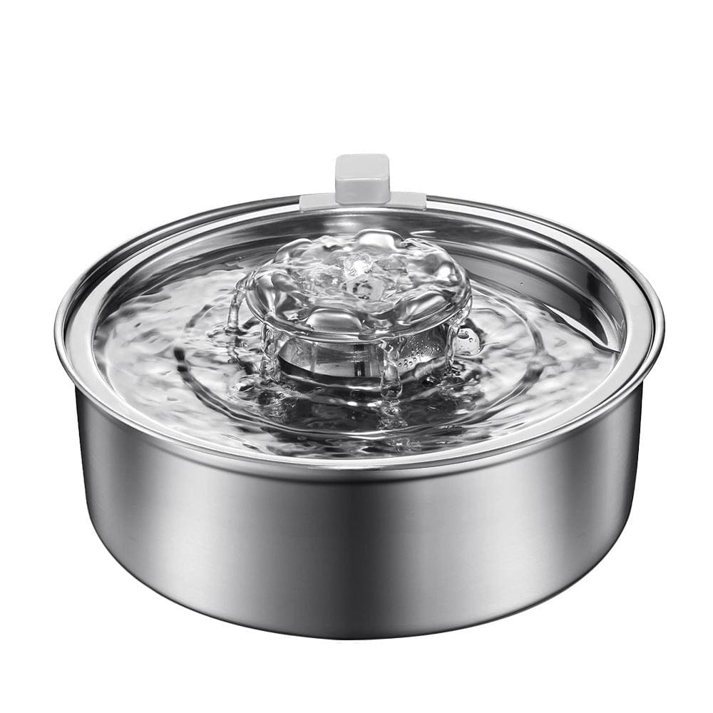 Stainless Steel Smart Pet Water Dispenser with Automatic Circulation and Filtration, Large Capacity Feeder for Cats and Dogs.