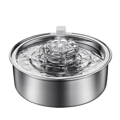 Stainless Steel Smart Pet Water Dispenser with Automatic Circulation and Filtration, Large Capacity Feeder for Cats and Dogs.