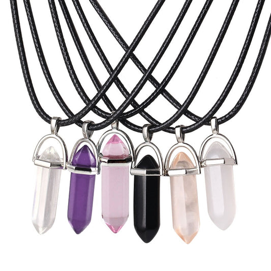 Hexagonal Column Crystal Amulet