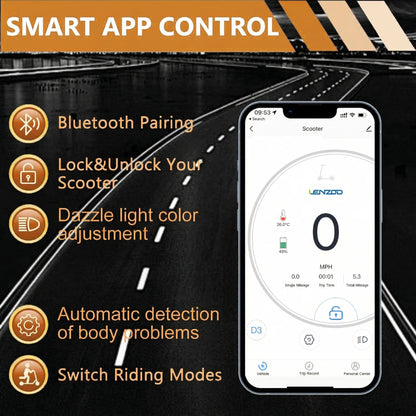 LED Electric Scooter 2400W Dual Motors 52V23AH Battery E Scooter Adult Hydraulic Brake 11'' Off-Road Tires With APP