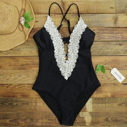 Vintage Vibes Monokini Swimsuit One Piece Swimsuit