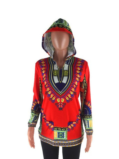 Vintage Hooded Long Sleeve Dashiki