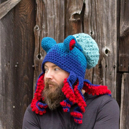 Kraken Cozy: Octopus Knitted Hood