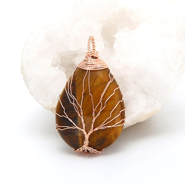 Tree of Life Pendant - Natural Healing Crystals