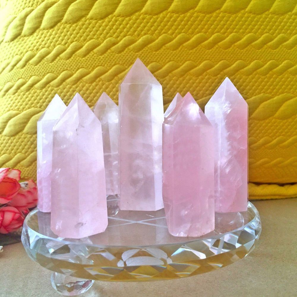 Large Pink Rose Quartz Point