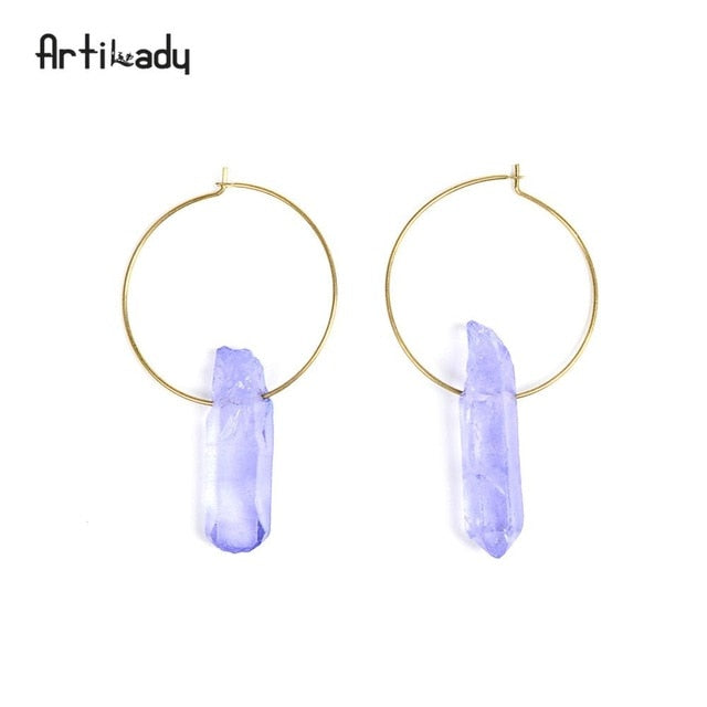 Crystal Twilight Hoop Earrings