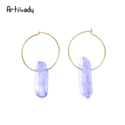 Crystal Twilight Hoop Earrings