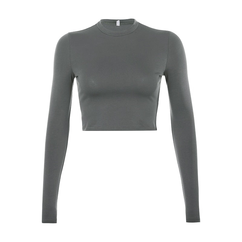 Everlasting Comfort Long Sleeve Crop Top Women's Shirt