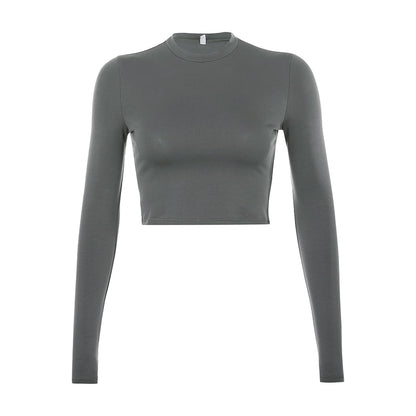 Everlasting Comfort Long Sleeve Crop Top Women's Shirt