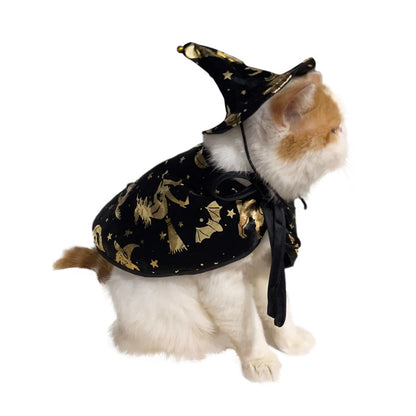Catty Wizardry: Halloween Witch Cloak for Your Purr-fect Disguise