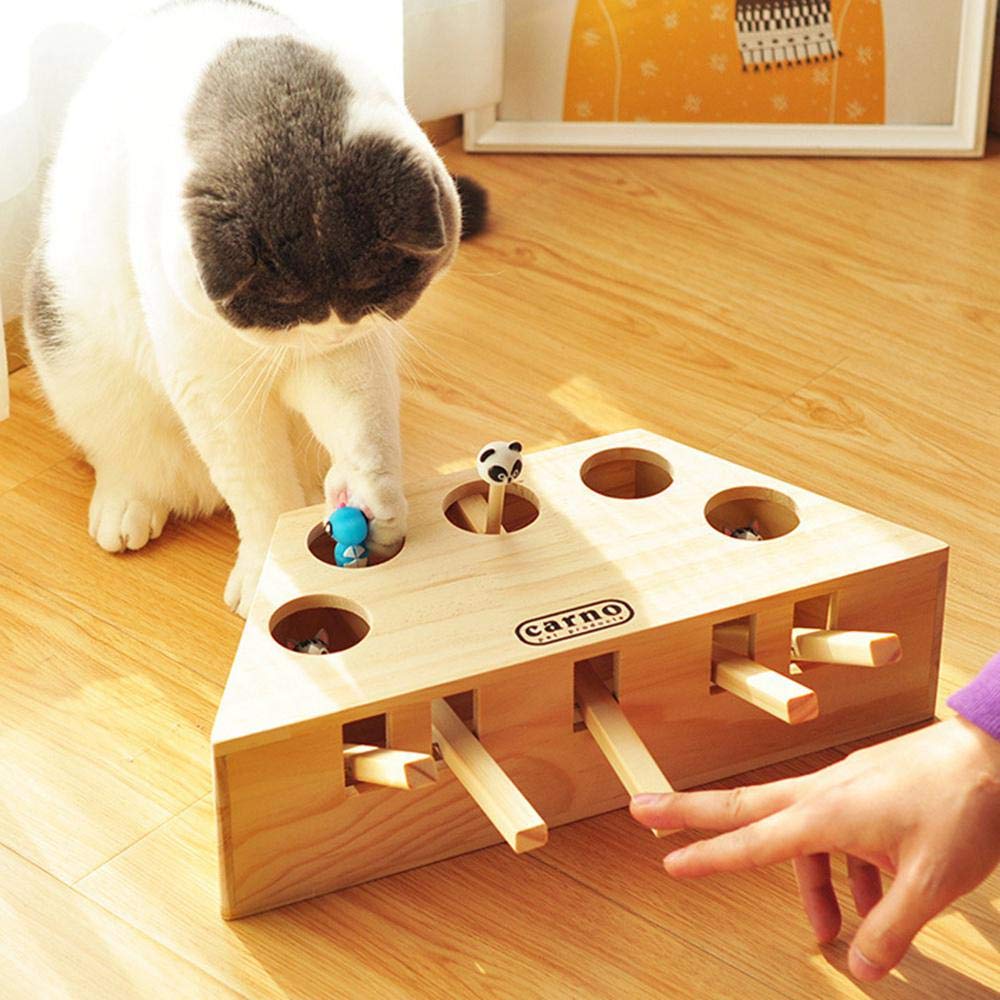 Solid Wooden Interactive Maze Pet Cat Toy