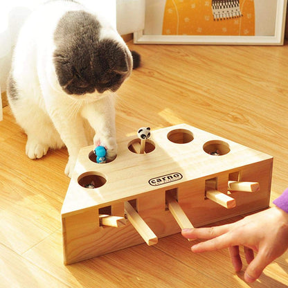 Solid Wooden Interactive Maze Pet Cat Toy