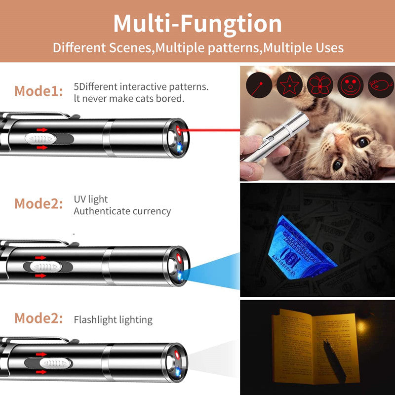 Multiple Design Laser Pointer for Cats (USB Charging)