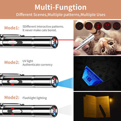 Multiple Design Laser Pointer for Cats (USB Charging)