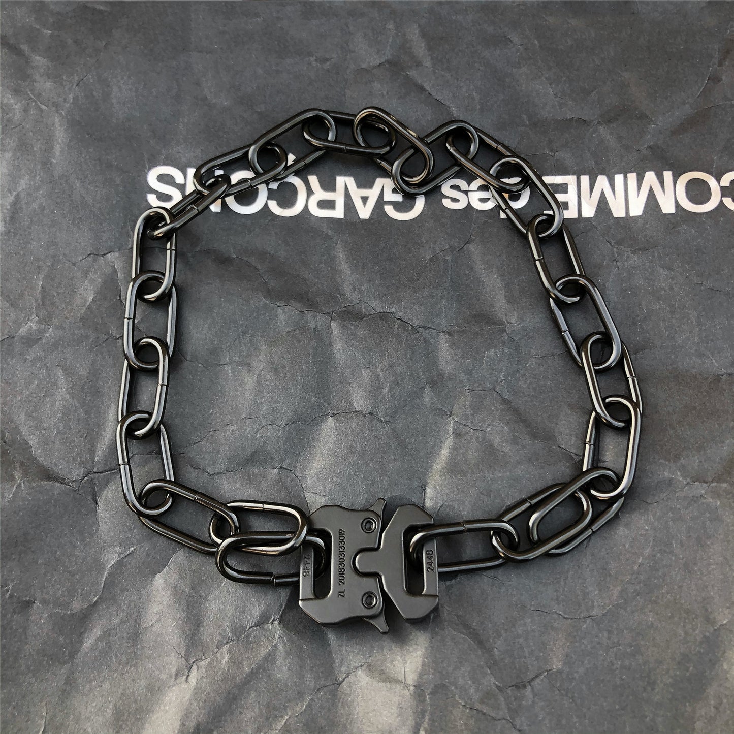 Functional Lock Dark Necklace