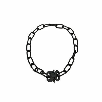 Functional Lock Dark Necklace
