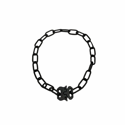 Functional Lock Dark Necklace