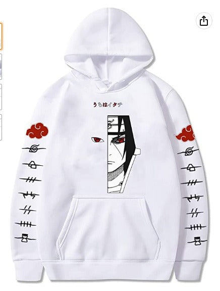 Sharingan Shadows: Naruto Itachi Uchiha Anime Printed Hoodie