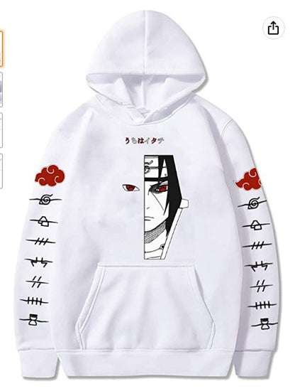 Sharingan Shadows: Naruto Itachi Uchiha Anime Printed Hoodie