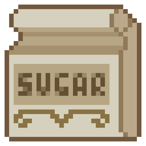 Digital Pixel Art Sugar Bag For Stickers Or Video Games