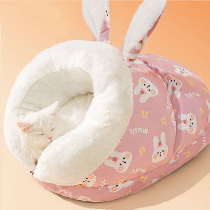 Purr-fect Slipper Sleeper: Year-Round Comfort Cat and Dog Bed