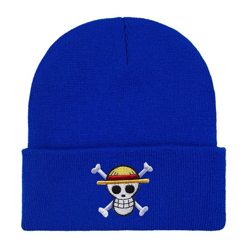 Pirate King's Emblem: One Piece Embroidered Knitted Hat