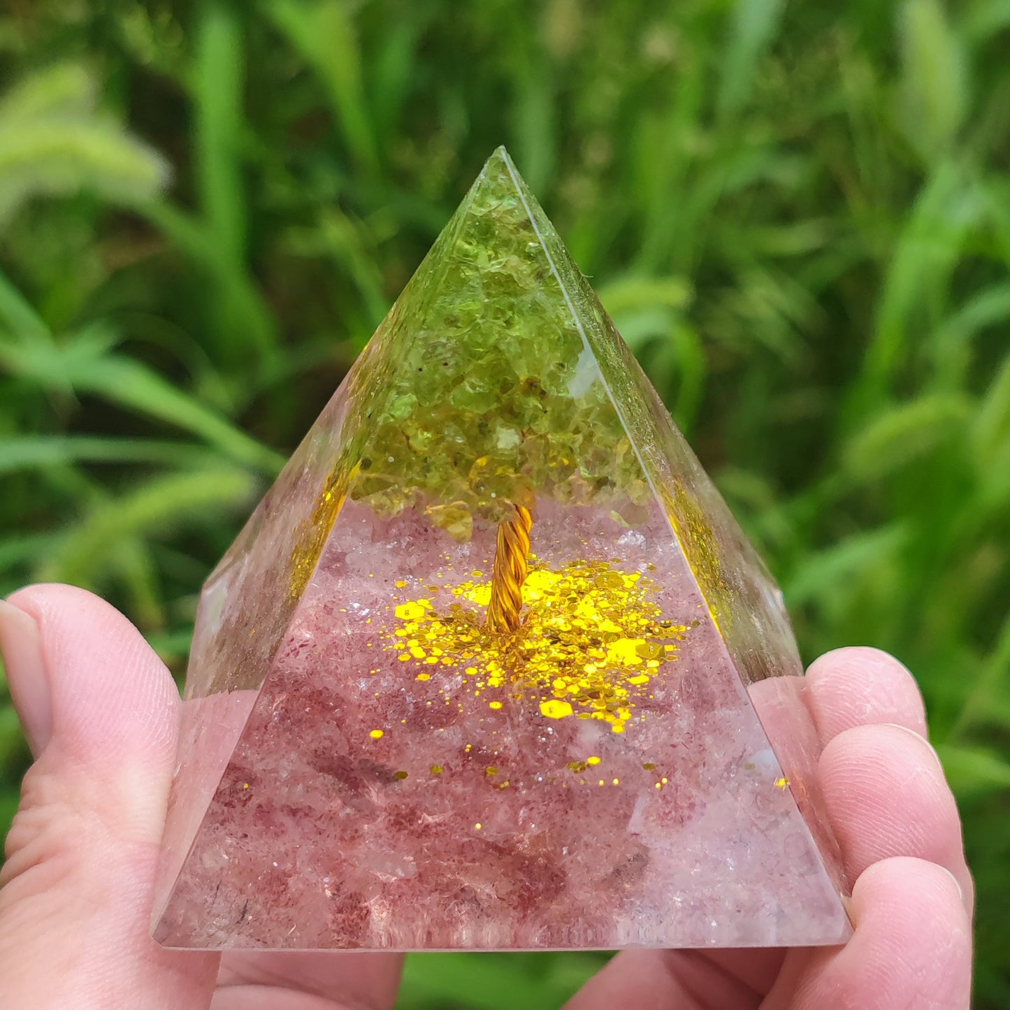 Orgone Crystal Pyramid - Tree Of Healing