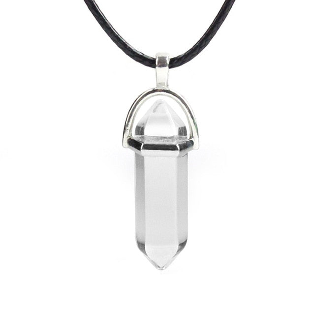 Hexagonal Column Crystal Amulet