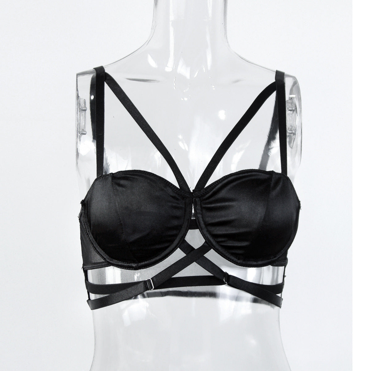 Trendy Street Chic Crossover Strap Top Sexy Cityscape Glamour