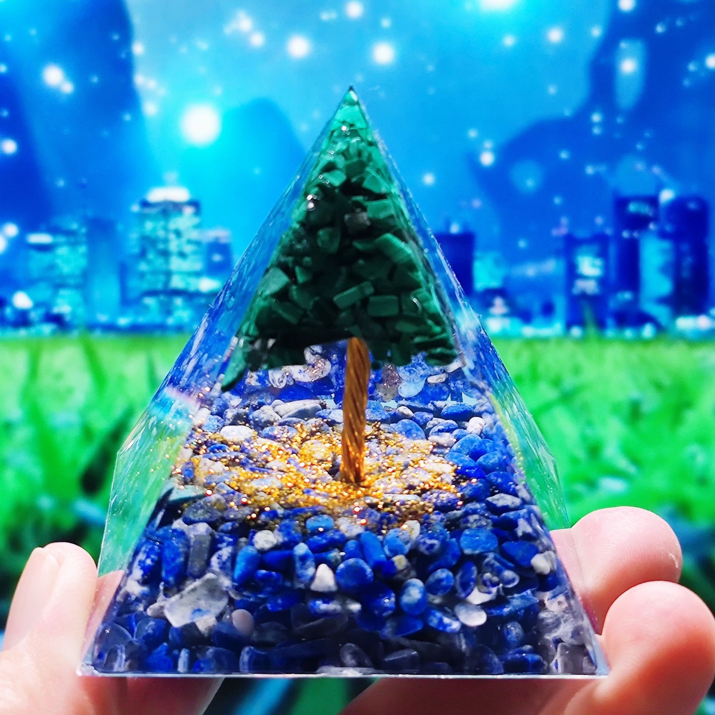 Orgone Crystal Pyramid - Tree Of Healing