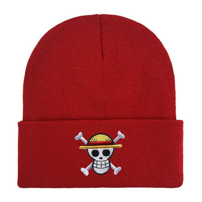 Pirate King's Emblem: One Piece Embroidered Knitted Hat