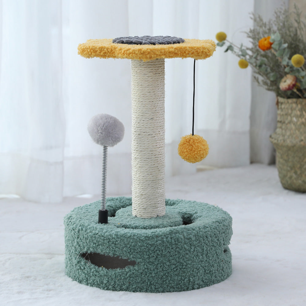 Multifunctional Cat Scratching Column Kitten Toy