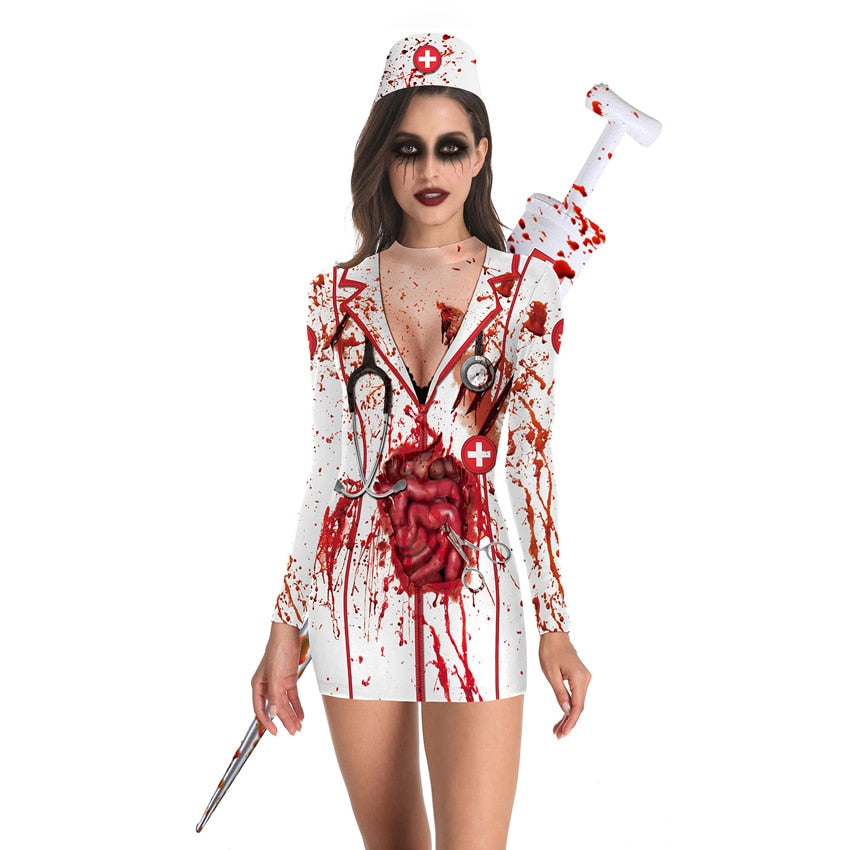 Bloody Nurse Role-Play Dress