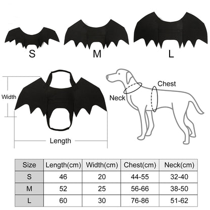Pet Bat Wing Halloween Party Costumes Cat or Dog