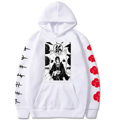 Sharingan Shadows: Naruto Itachi Uchiha Anime Printed Hoodie